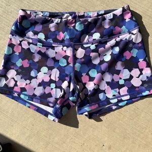 Colorful booty shorts.